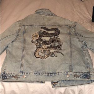 BDG Snake Detail Denim Jacket